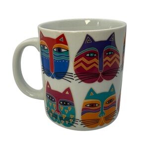 Laurel Burch Vintage 1995 Fantastic Felines Colorful Vintage Cat Mug